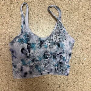 Blue/grey/black tie dye lululemon align tank